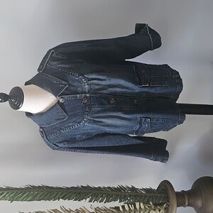 MOTTO Blue Denim Jacket with Shoulder and Yoke Detail
